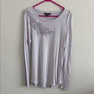 Vera wang floral long sleeve  lilac medium